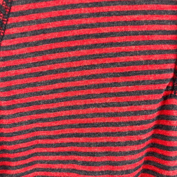 Faherty Mens Cloud Long Sleeve Henley Red Blue Cumberland Stripe Pima Cotton - Picture 3 of 7